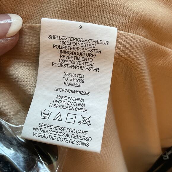 NWT Speechless LaceOverlay Formal/Cocktail/Festive Silver/nude Strapless Dress 9 - Picture 8 of 12